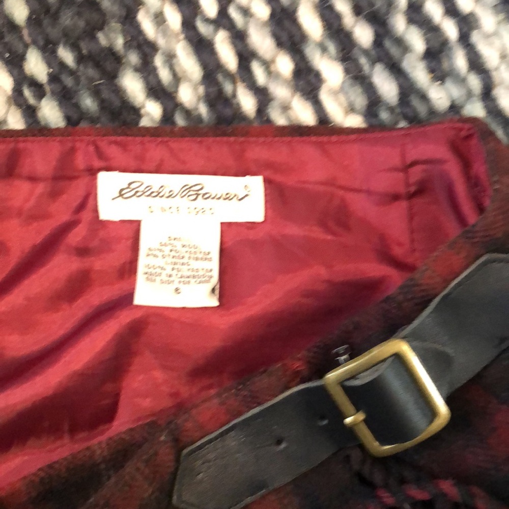 Vintage Eddie Bauer Flannel Wrap Skirt - Picture 2 of 3
